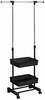 Riidestange Home4you Fergus, 47-77 x 29 x 92-165 cm, must