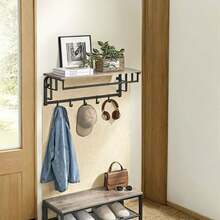 Seinale kinnitatav nagi Vasagle LCR102B01, 30 x 66 x 27 cm, must