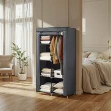 Riidekapp Songmics, 1 riidepuu, 6 taset, 88 x 45 x 168 cm, hall