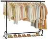 Riidenagi Songmics, 45 x (160-200) x 162,9 cm, matt must
