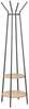 Riidenagi Home4you Hannes, 48 x 48 x 170 cm, must/pruun