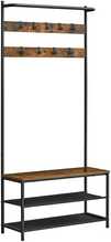 Riidepuu Vasagle, 32.2 x 84 x 180 cm, vintagepruun-must