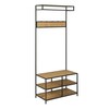 Riidestange Home4You Seaford, 77 x 40 x 185 cm, pruun/must