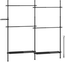 Riidenagi Songmics, 33,5 x (162-238) x (208-310) cm, matt must