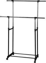 Riidestange Kuchinox Paulo Bis, 95 - 160 cm, must/kroom