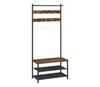 Riidenagi Vasagle, 32,2 x 64 x 180 cm, vintage pruun-must