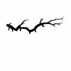 Seinanagi Wallxpert Bough, must, 22 x 87 cm