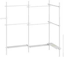 Riiete riiul Songmics, 33,5 x (240-353) x (208-310) cm, mattvalge