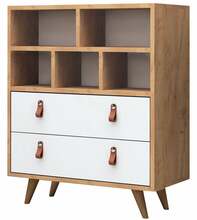 Kummut Kalune Design Beggu 811MDD3423, 40 x 70 x 85.6 cm, tamm/valge