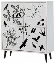 Kapp Kalune Design Manyas 869, 95 x 36 x 111 cm, valge/must
