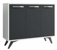 Kummut Kalune Design Piffa 811MDD4143, 100 x 35 x 82 cm, antratsiit/valge