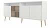Konsoollaud Kalune Design Milan, 35 x 180 x 77 cm, valge/kuldne
