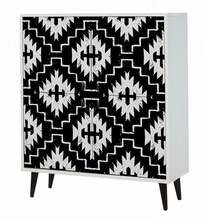 Esikukapp Kalune Design Swan 869VEL3989, 36 x 95 x 111 cm, valge/must