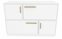 Põrandariiul Kalune Design Mares 322RTC1504, 45 x 120 x 81.6 cm, valge
