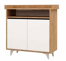 Kingakapp Kalune Design Springa, 35 x 100 x 102 cm, pruun/valge