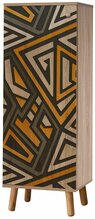 Kingakapp Kalune Design Vegas S 928, 38 x 50 x 135 cm, sonoma tamm/roheline