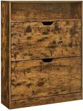 Kingakapp Vasagle, 2 ust, avatud sektsioon, 24 x 80 x 102 cm, vintage pruun