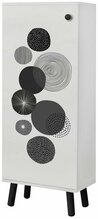Kingakapp Kalune Design Vegas SB 941, 38 x 50 x 135 cm, valge/must