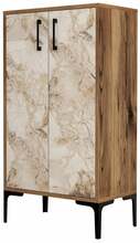 Kingakapp Kalune Design Prag 845HCT4111, 35 x 60 x 111 cm, valge/pruun/liivakarva pruun