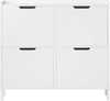 Jalatsikapp Sobuy FSR100-W, 100 x 19 x 91 cm, valge