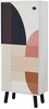 Kingakapp Kalune Design Vegas SB 954, 38 x 50 x 135 cm, valge/must/beež