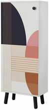 Kingakapp Kalune Design Vegas SB 954, 38 x 50 x 135 cm, valge/must/beež