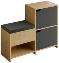 Kingakapp Kalune Design Haven Shoe Bench, tamm, antratsiit
