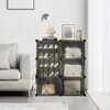 Jalanõude riiul Songmics, 32 x 124 x 94 cm, must, 6 sektsiooni, terasraam