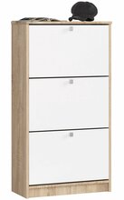Kingakapp Akord, 28.5 x 60 x 113 cm, valge/sonoma tamm