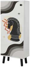 Kingakapp Kalune Design Vegas SB 952, 38 x 50 x 135 cm, valge/must