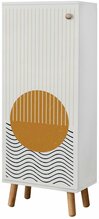 Kingakapp Kalune Design Vegas B 949, 38 x 50 x 135 cm, valge/must/kollane