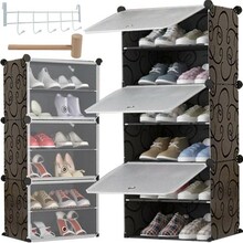 Jalatsiriiul Ruhhy Moduline, 6 taset, 40 x 31 x 92 cm, pruun