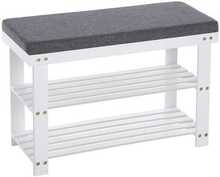Jalatsipink Songmics, 71 x 29 x 49 cm, valge/hall