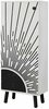 Kingakapp Kalune Design Vegas SB 963, 38 x 50 x 135 cm, valge/must