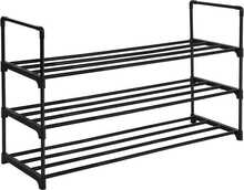 Kingakapp Songmics, 3 sektsiooni, 92 x 30.5 x 55 cm, must