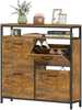 Kingakapp Homcom, 98 x 24 x 95 cm, teras, pruun, 4 klapitavat sahtlit