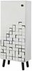 Kingakapp Kalune Design Vegas SB 959, 38 x 50 x 135 cm, valge/must