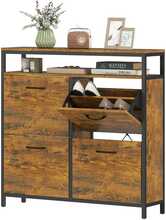 Kingakapp Homcom, 98 x 24 x 95 cm, teras, pruun, 4 klapitavat sahtlit