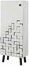 Kingakapp Kalune Design Vegas SB 959, 38 x 50 x 135 cm, valge/must