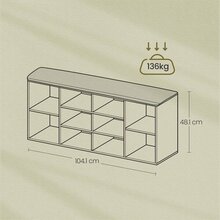 Jalatsiriiul Vasagle LHS009B01, 30,1 x 104,1 x 48,1 cm, must