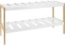Jalatsiriiul Detal Storage Solutions, 26 x 70 x 33 cm, pruun/valge