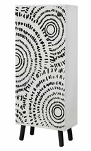 Kingakapp Kalune Design Vegas SB 946, 38 x 50 x 135 cm, valge/must