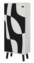 Kingakapp Kalune Design Vegas SB 960, 38 x 50 x 135 cm, valge/must