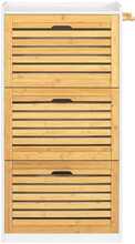 Jalanõudekapp Sobuy FSR108-WN, 30 x 112 x 55 cm, valge/pruun