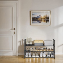 Jalanõude riiul Songmics, 3 tasandit, 30 x 92 x 55 cm, must