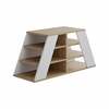 Kingakapp Asir Pyramid Shoe Bench, 105.5 x 50 x 37.5 cm, tamm/valge
