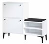 Kingakapp Kalune Design Fredy, 110 x 35 x 92 cm, valge/must