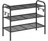Kingariiul Songmics, 3 riiulit, 28 x 68 x 53 cm, must