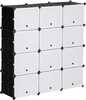 Kingakapp Homcom, 12 kuubikut, 125 x 32 x 125 cm, valge