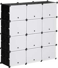Kingakapp Homcom, 12 kuubikut, 125 x 32 x 125 cm, valge